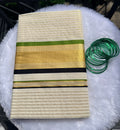 Onam - Kasavu with Green and Black