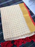 Sunlit Polka Elegance - White and Red