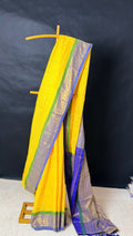 Yellow and Blue Mul Cotton